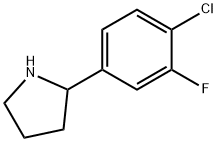 2-(4-CHLORO-3-FLUOROPHENYL)PYRROLIDINE Struktur