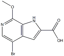 4-Bromo-7-methoxy-1H-pyrrolo[2,3-c]pyridine-2-carboxylic acid Struktur