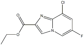 8-Chloro-6-fluoro-imidazo[1,2-a]pyridine-2-carboxylic acid ethyl ester Struktur