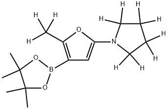 (2-Methyl-5-pyrrolidino-d11)-furan-3-boronic acid pinacol ester Struktur