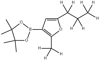 [2-Methyl-5-(n-propyl)-d10]-furan-3-boronic acid pinacol ester Struktur