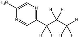 2-Amino-5-(n-propyl-d7)-pyrazine Struktur