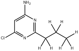 4-Chloro-6-amino-2-(n-propyl-d7)-pyrimidine Struktur