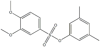 3,5-dimethylphenyl 3,4-dimethoxybenzenesulfonate Struktur