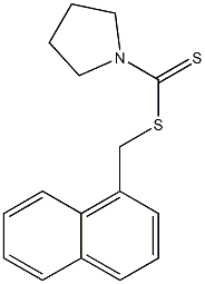 naphthalen-1-ylmethyl pyrrolidine-1-carbodithioate Struktur