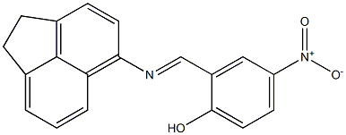 (E)-2-(((1,2-dihydroacenaphthylen-5-yl)imino)methyl)-4-nitrophenol Struktur