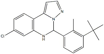 5-(3-(tert-butyl)-2-methylphenyl)-8-chloro-5,6-dihydropyrazolo[1,5-c]quinazoline Struktur