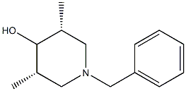 (3S,4s,5R)-1-benzyl-3,5-dimethylpiperidin-4-ol Struktur