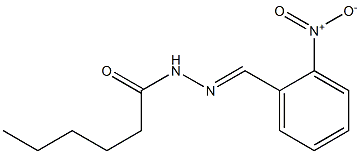 HEXANOIC ACID (2-NITRO-BENZYLIDENE)-HYDRAZIDE Struktur