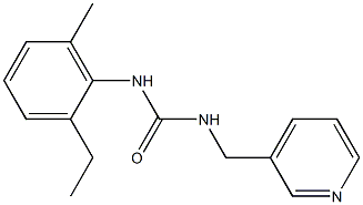 1-(2-ETHYL-6-METHYLPHENYL)-3-(3-PYRIDYLMETHYL)UREA Struktur