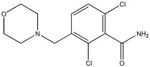 2,6-DICHLORO-3-(MORPHOLINOMETHYL)BENZAMIDE Struktur