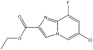 6-Chloro-8-fluoro-imidazo[1,2-a]pyridine-2-carboxylic acid ethyl ester Struktur