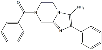 (3-amino-2-phenyl-5,6-dihydroimidazo[1,2-a]pyrazin-7(8H)-yl)(phenyl)methanone Struktur