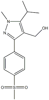 (5-isopropyl-1-methyl-3-(4-(methylsulfonyl)phenyl)-1H-pyrazol-4-yl)methanol Struktur