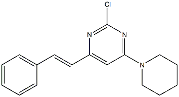 (E)-2-chloro-4-(piperidin-1-yl)-6-styrylpyrimidine