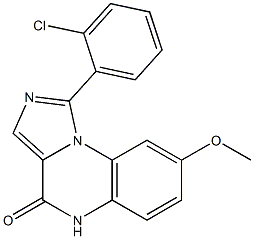 1-(2-chlorophenyl)-8-methoxyimidazo[1,5-a]quinoxalin-4(5H)-one Struktur