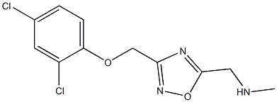 1-(3-((2,4-dichlorophenoxy)methyl)-1,2,4-oxadiazol-5-yl)-N-methylmethanamine Struktur