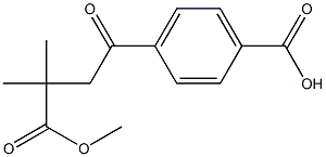 4-(4-methoxy-3,3-dimethyl-4-oxobutanoyl)benzoic acid Struktur