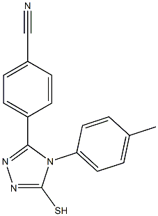 4-(5-mercapto-4-p-tolyl-4H-1,2,4-triazol-3-yl)benzonitrile Struktur