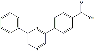 4-(6-phenylpyrazin-2-yl)benzoic acid Struktur