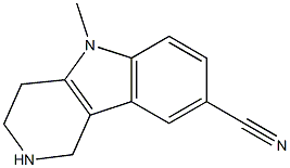 5-methyl-2,3,4,5-tetrahydro-1H-pyrido[4,3-b]indole-8-carbonitrile Struktur