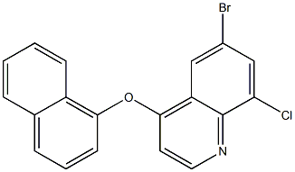 6-bromo-8-chloro-4-(naphthalen-1-yloxy)quinoline Struktur