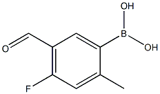 4-Fluoro-5-formyl-2-methylphenylboronic acid Struktur