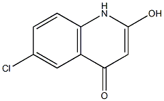 6-Chloro-2-hydroxy-1H-quinolin-4-one Struktur