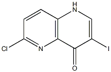 6-Chloro-3-iodo-1H-[1,5]naphthyridin-4-one Struktur