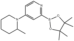 4-(2-methylpiperidin-1-yl)-2-(4,4,5,5-tetramethyl-1,3,2-dioxaborolan-2-yl)pyridine Struktur