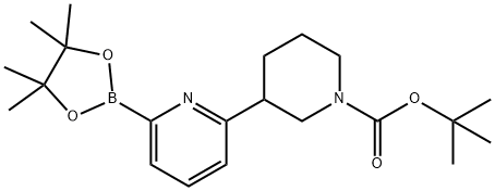 tert-butyl 3-(6-(4,4,5,5-tetramethyl-1,3,2-dioxaborolan-2-yl)pyridin-2-yl)piperidine-1-carboxylate Struktur