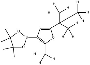 [2-Methyl-5-(tert-butyl)-d12]-furan-3-boronic acid pinacol ester Struktur