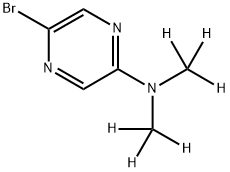 2-Bromo-5-(dimethylamino-d6)-pyrazine Struktur