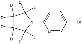 2-Bromo-5-(pyrrolidino-d8)-pyrazine Struktur