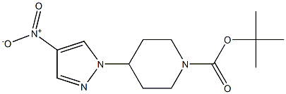 tert-butyl4-(4-nitro-1H-pyrazol-1-yl)piperidine-1-carboxylate Struktur