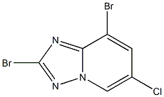 2,8-Dibromo-6-chloro-[1,2,4]triazolo[1,5-a]pyridine Struktur