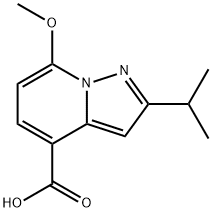 2-Isopropyl-7-methoxypyrazolo[1,5-a]pyridine-4-carboxylic acid Struktur