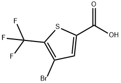 4-Bromo-5-(trifluoromethyl)thiophene-2-carboxylic acid Struktur