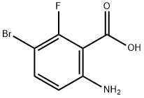 6-Amino-3-bromo-2-fluoro-benzoic acid Struktur