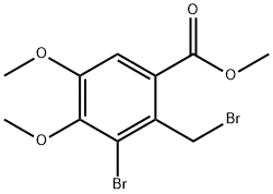 Methyl 3-bromo-2-(bromomethyl)-4,5-dimethoxybenzoate Struktur