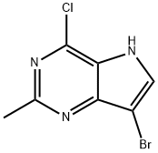 7-Bromo-4-chloro-2-methyl-5H-pyrrolo[3,2-d]pyrimidine Struktur