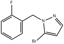 5-Bromo-1-(2-fluorobenzyl)-1H-pyrazole Struktur