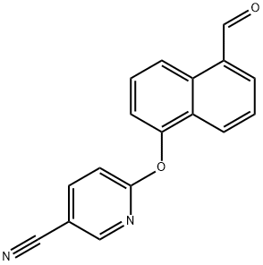 6-((5-Formylnaphthalen-1-yl)oxy)nicotinonitrile Struktur