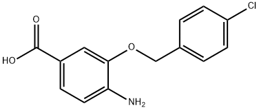 4-Amino-3-((4-chlorobenzyl)oxy)benzoic acid Struktur