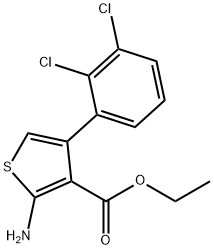 Ethyl 2-amino-4-(2,3-dichlorophenyl)thiophene-3-carboxylate Struktur