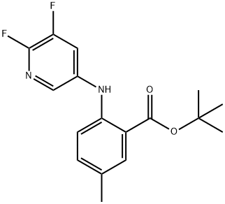 tert-Butyl 2-((5,6-difluoropyridin-3-yl)amino)-5-methylbenzoate Struktur