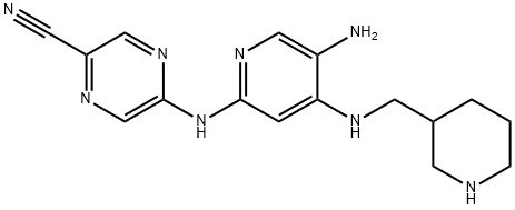 5-((5-Amino-4-((piperidin-3-ylmethyl)amino)pyridin-2-yl)amino)pyrazine-2-carbonitrile Struktur