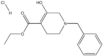 Ethyl 1-benzyl-5-hydroxy-1,2,3,6-tetrahydropyridine-4-carboxylate hydrochloride Struktur