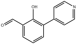 2-Hydroxy-3-(pyridin-4-yl)benzaldehyde Struktur