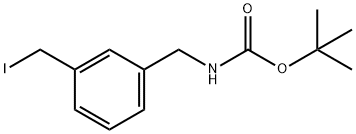 tert-Butyl 3-(iodomethyl)benzylcarbamate Struktur